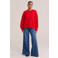 WE Fashion gebreide trui met wol - rood