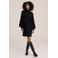 WE Fashion sweatjurk met col en wol - zwart