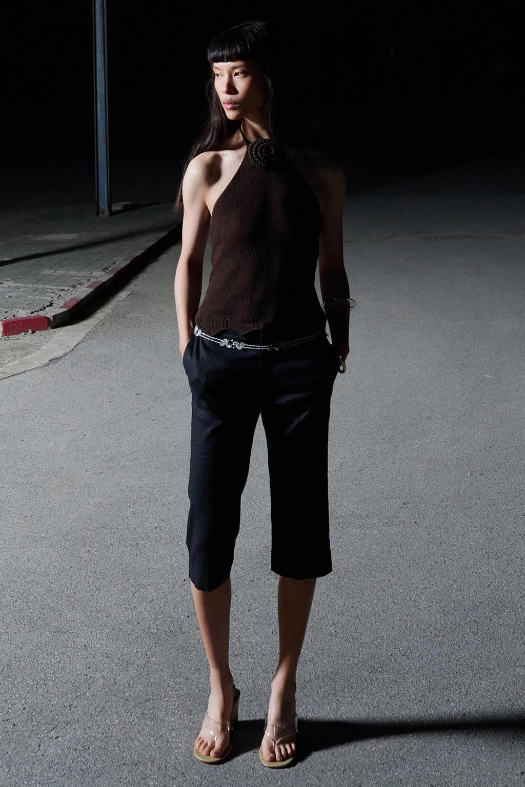 Mango gebreide top - bruin