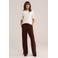 WE Fashion straight leg flared broek - bruin