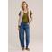 WE Fashion structuur T-shirt - olijfgroen
