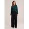 WE Fashion gebloemde top met glitters - donkergroen