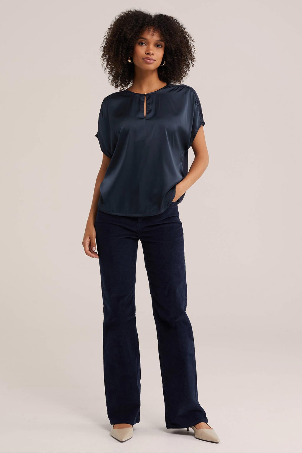 WE Fashion top - donkerblauw