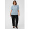 Kaffe Curve top met glitters Plus Size - lichtblauw
