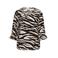 Kaffe Curve blousetop met ruches en zebraprint Plus Size - bruin