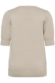 thumbnail: Kaffe Curve top met glitters Plus Size - beige