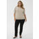 Kaffe Curve top met glitters Plus Size - beige