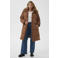 Kaffe Curve Plus Size gewatteerde winterjas - camel