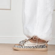 thumbnail: PS Poelman Silk suède bootschoenen - cognac/ecru/panter