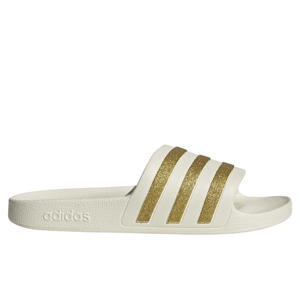 Adilette badslippers - wit/goud metallic