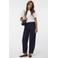 VERO MODA VMBILLIE high waist barrel jeans - donkerblauw