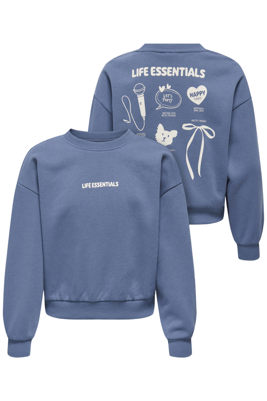 KIDS ONLY GIRL sweater met backprint - blauw