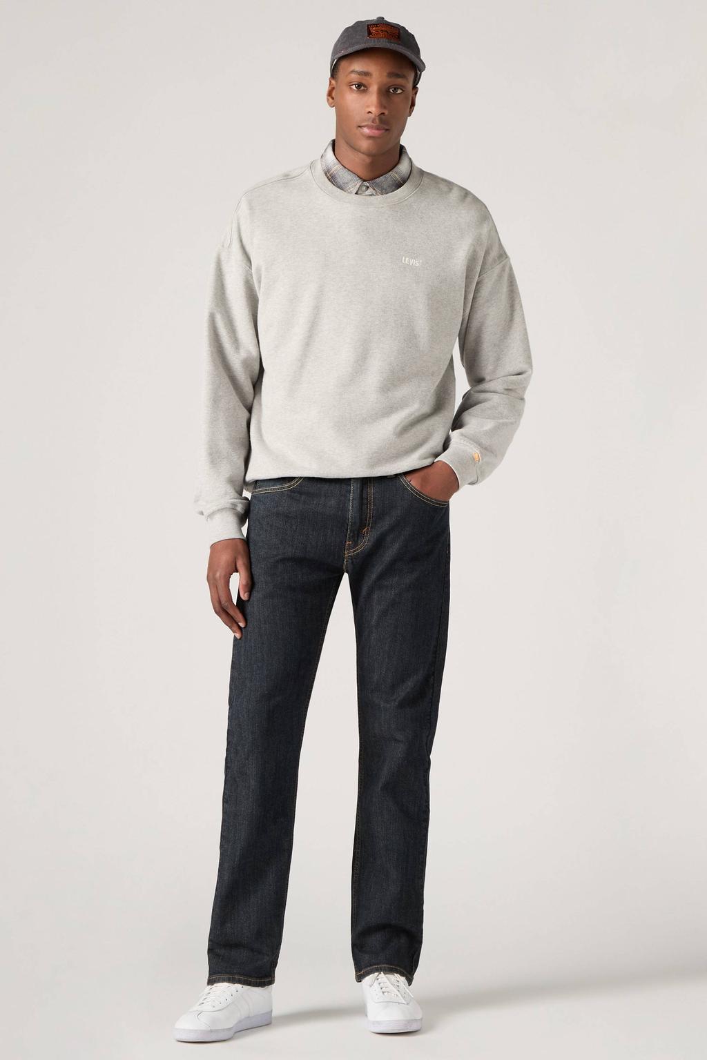 Levi's 505 regular fit straight leg jeans - donkerblauw