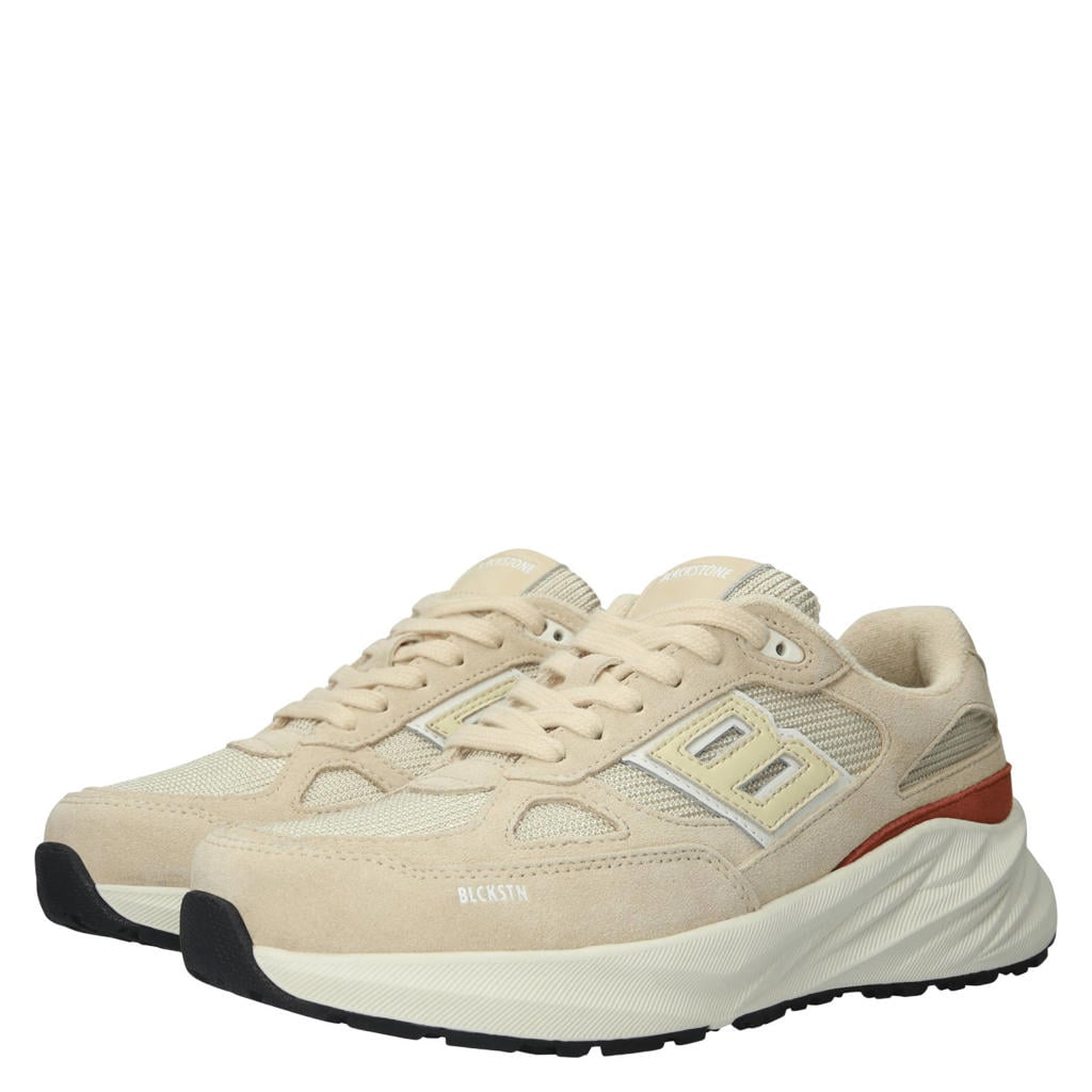 Blackstone Flint Moss - Boulder - Suede runner sneaker beige