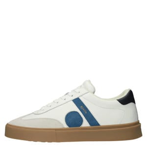 QUARTZ AUDEN leren sneakers - wit/blauw