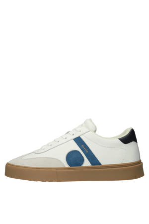QUARTZ AUDEN leren sneakers - wit/blauw