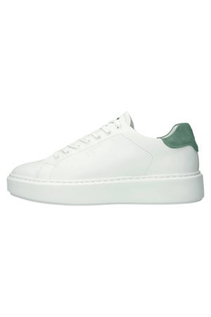 leren sneakers - wit/groen