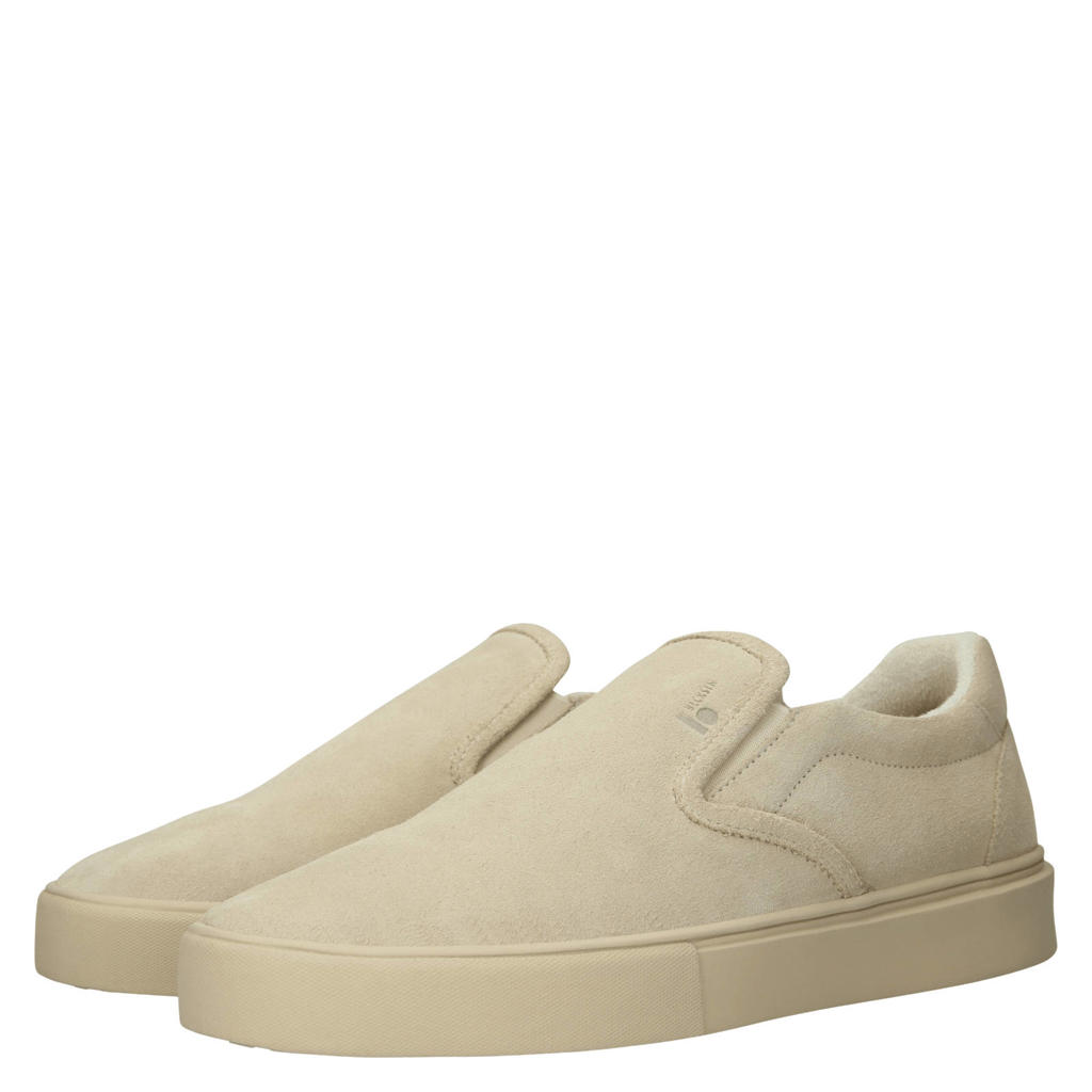 Blackstone Suede Slip-ons Beige