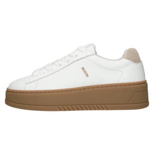 GARNET RORY leren sneakers met plateauzool - wit
