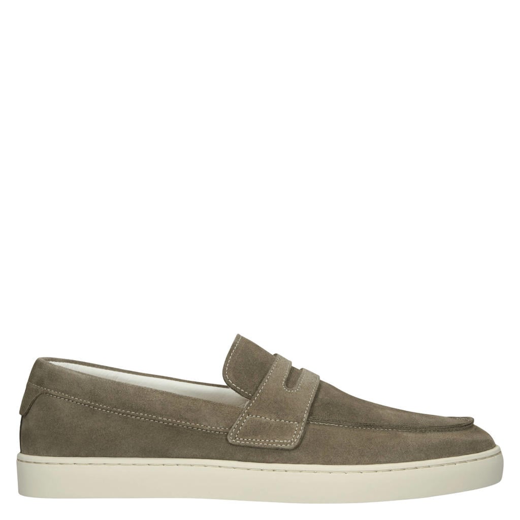 Blackstone Zircon Pearson - Dried Sage - Suede slip-ons brown