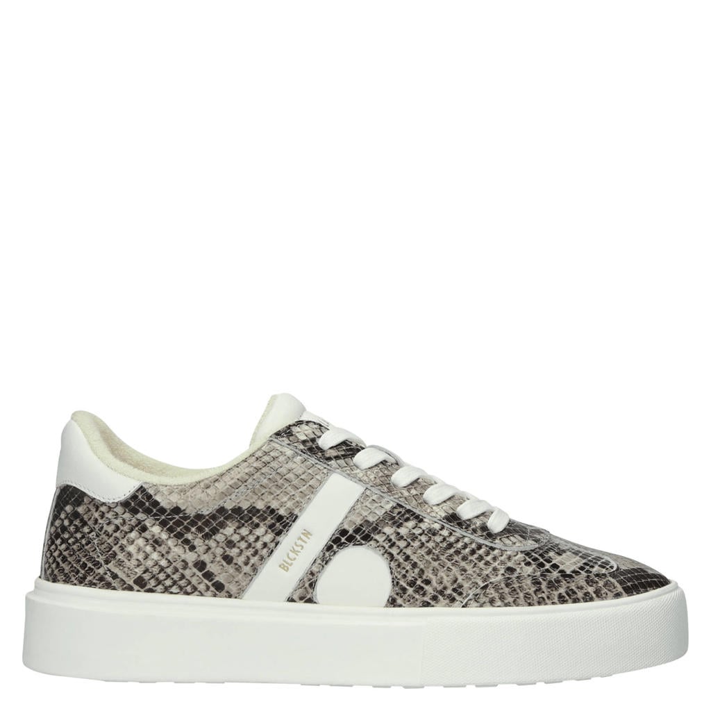 Blackstone Quartz Auden - Snake Grey - leren sneaker (low) light brown
