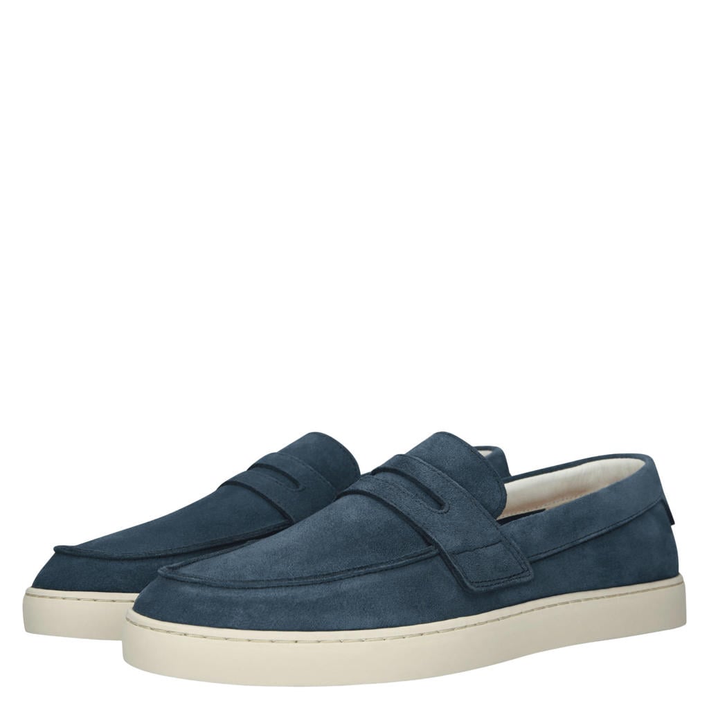 Blackstone Suede Slip-ons Dark blue