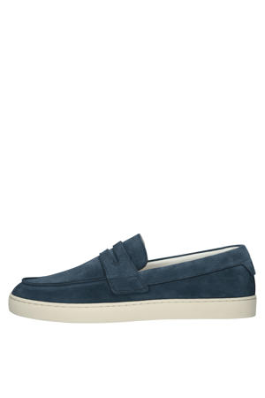 ZIRCON PEARSON suède loafers - donkerblauw