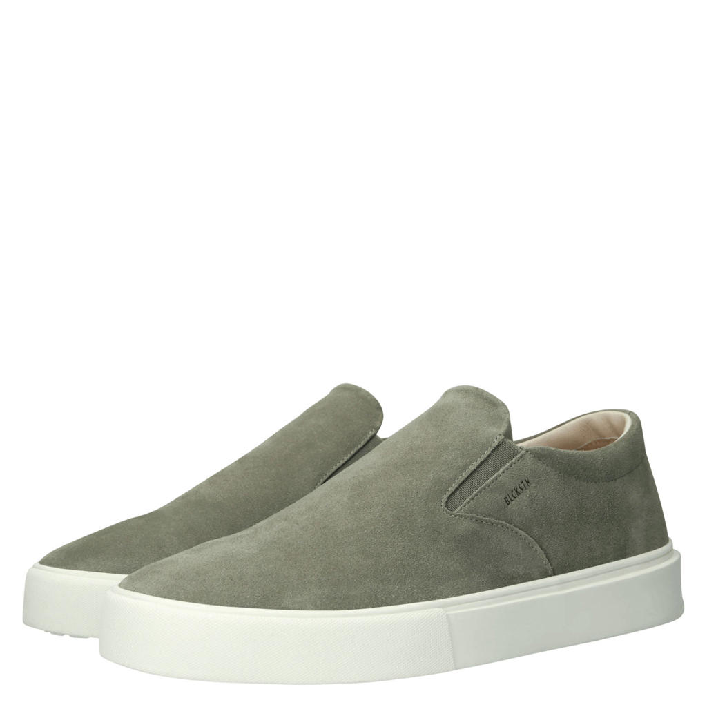 Blackstone Ruby Banks - Dried Sage - Suede slip-ons green