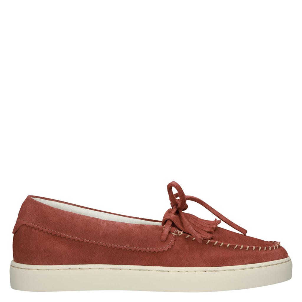 Blackstone Suede Slip-ons Dark red