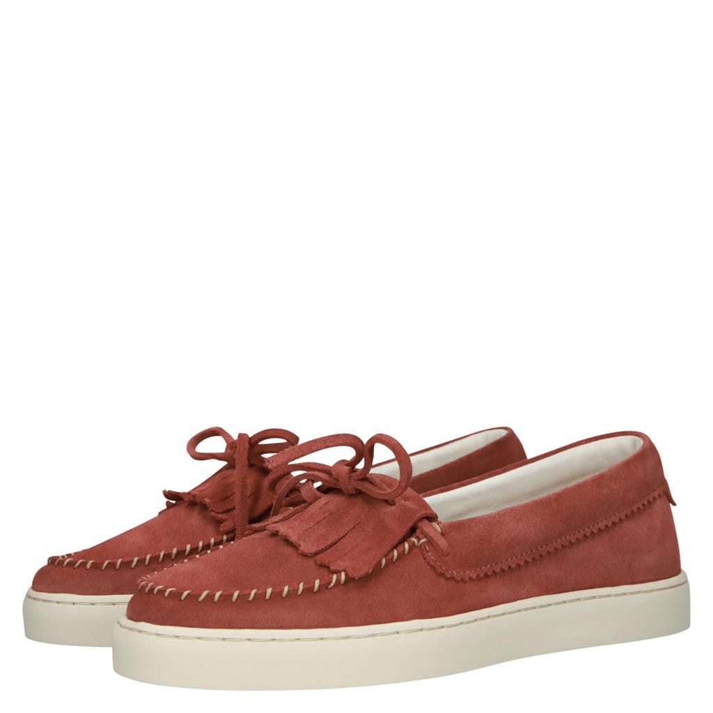 Blackstone Zircon Lyra - Roasted Russet - Suede slip-ons dark red