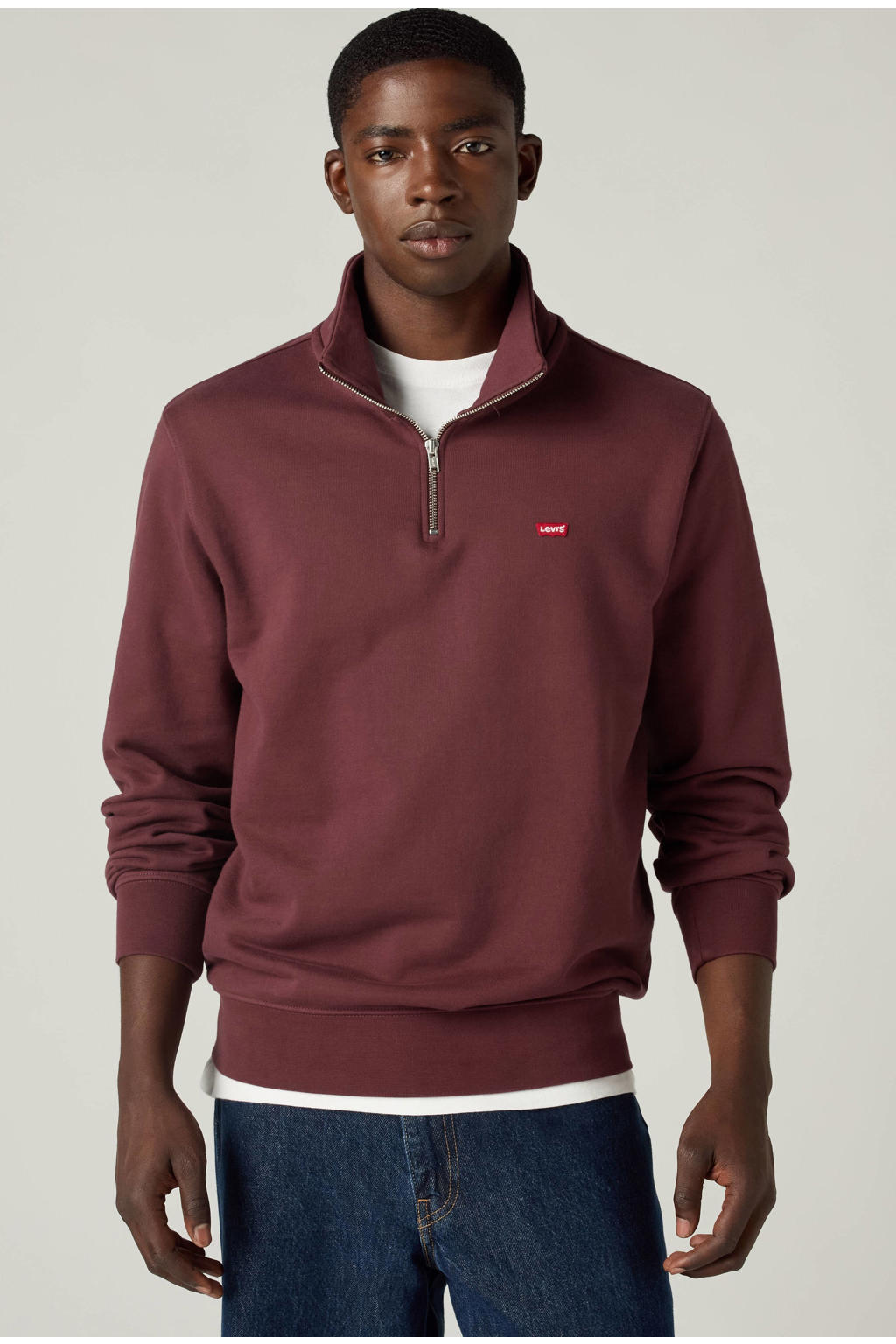 Levi's regular fit trui - donkerrood