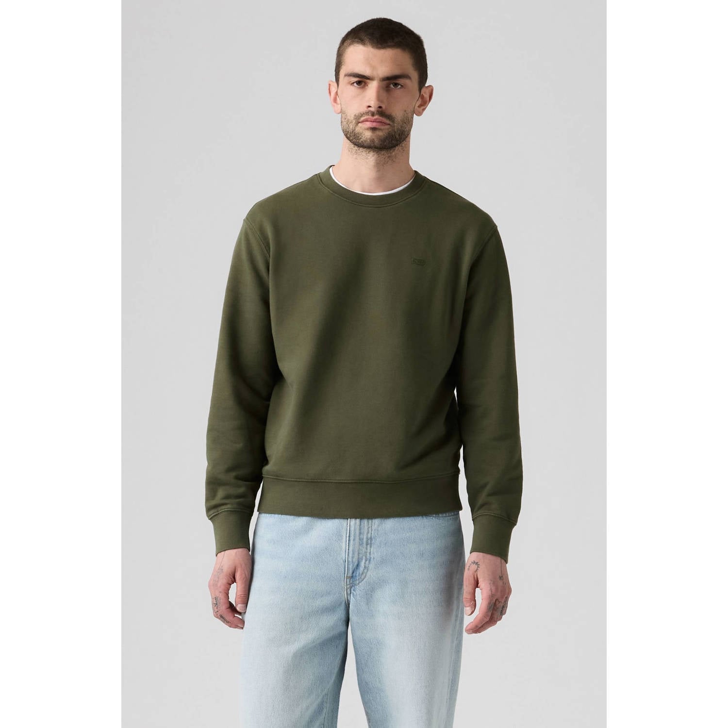 Levi's katoenen regular fit trui deep depths