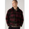 Levi's geruite teddyjas - donkerrood