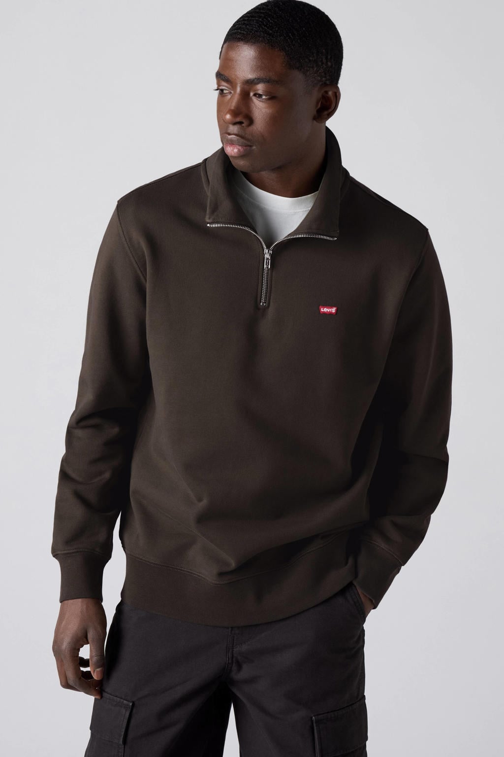 Levi's regular fit sweater - donkerbruin