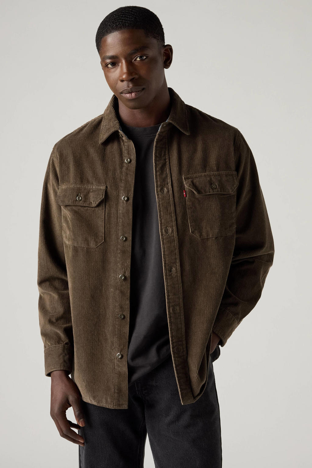 Levi's corduroy relaxed fit overshirt - coffee