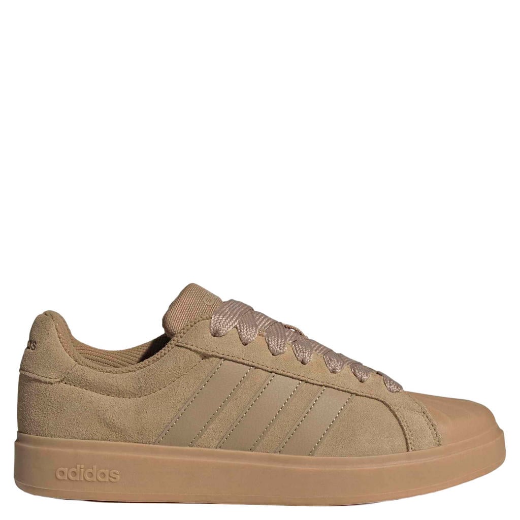 Bruine heren adidas Sportswear sneakers - van imitatieleer/voering: mesh/voetbed: eva met veters