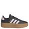 adidas Sportswear VL Court Bold leren suède sneakers met plateauzool - zwart/lichtroze