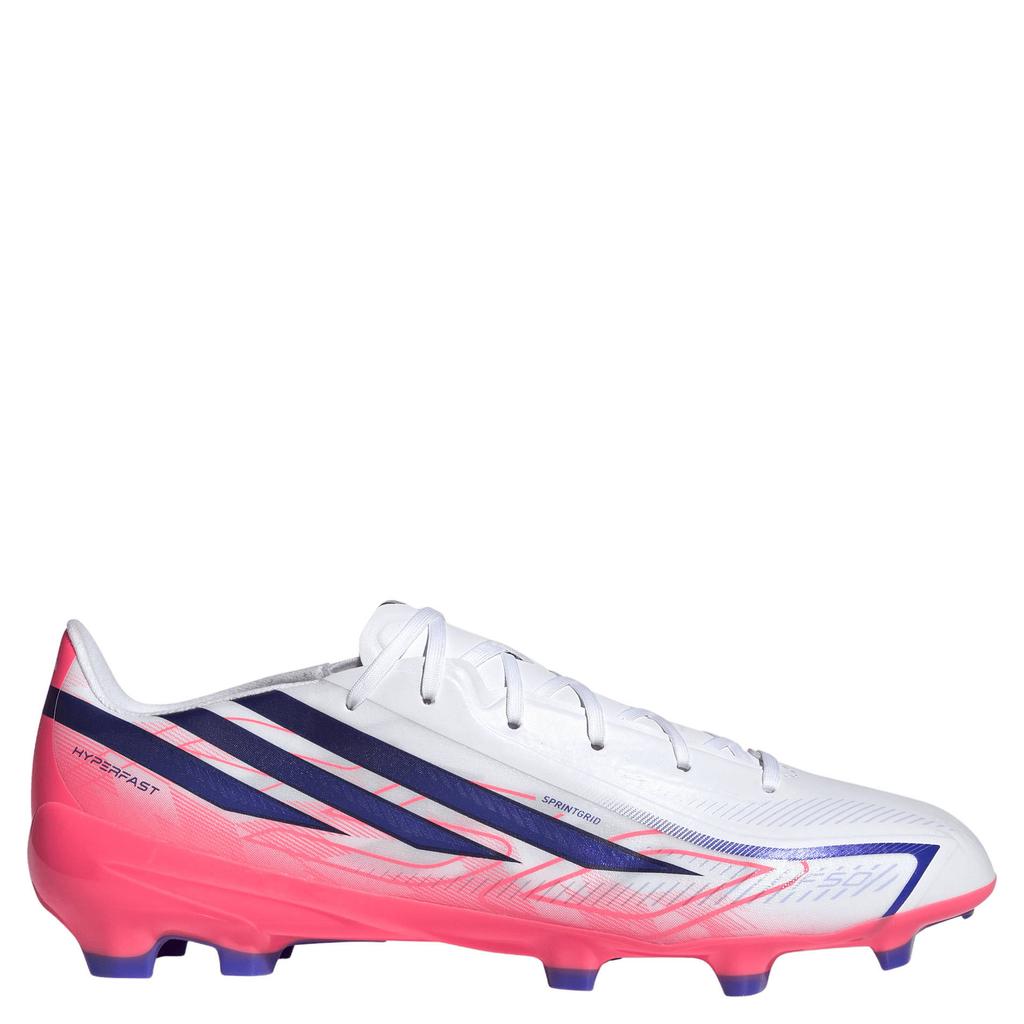 Roze en paarse unisex adidas Performance F50 Hyperfast League senior imitatieleren voetbalschoenen -