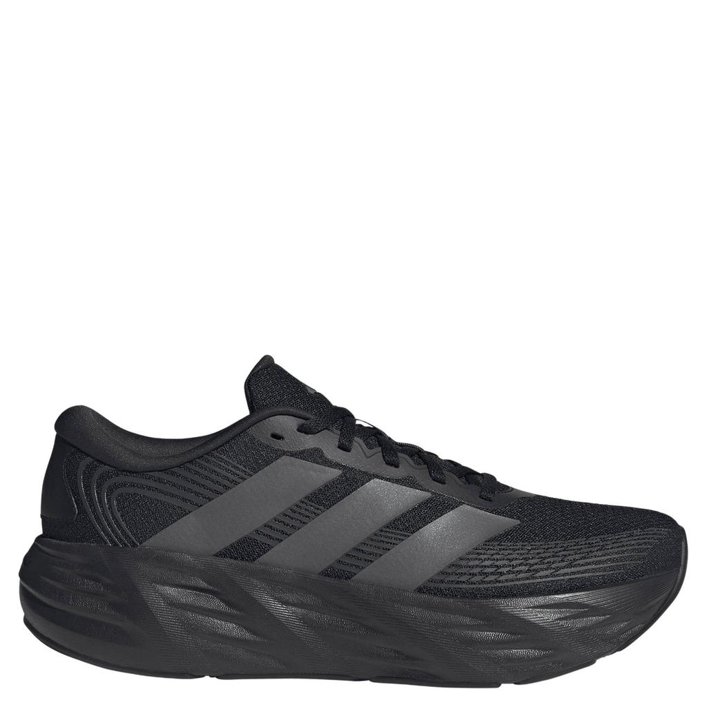 Zwart en grijze heren adidas Performance Galaxy 8 hardloopschoenen - van mesh-pu/voering: mesh/voetbed: eva met veters