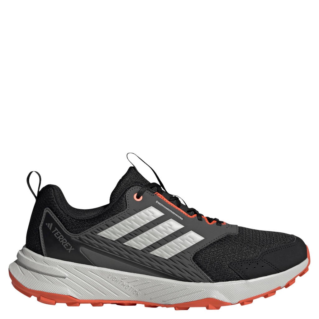 Zwart en grijze heren adidas Terrex Tracefinder 2 hardloopschoenen - van mesh-pu/voering: mesh/voetbed: eva met veters