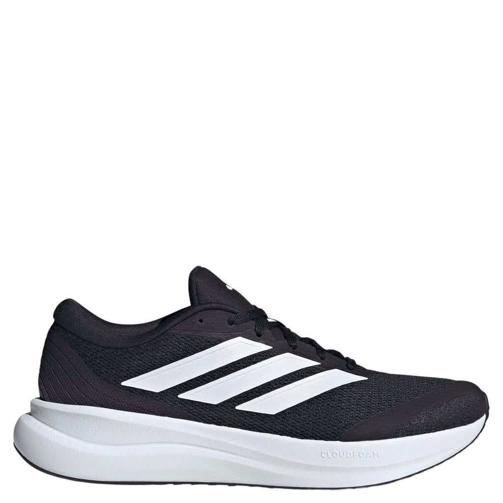 Zwart, wit en antraciete heren adidas Performance RUNFALCON 6 mesh hardloopschoenen - van mesh-pu/voering: mesh/voetbed: eva met veters