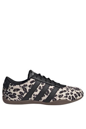 Grand Court leren sneakers met panterprint - zwart/ecru