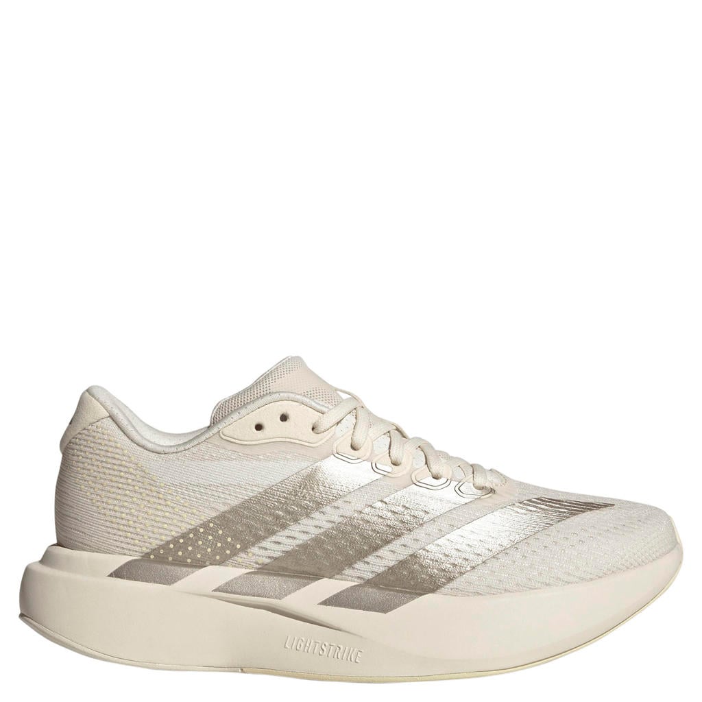 Wit en zwarte dames adidas Performance Adizero Pacer mesh hardloopschoenen - met veters