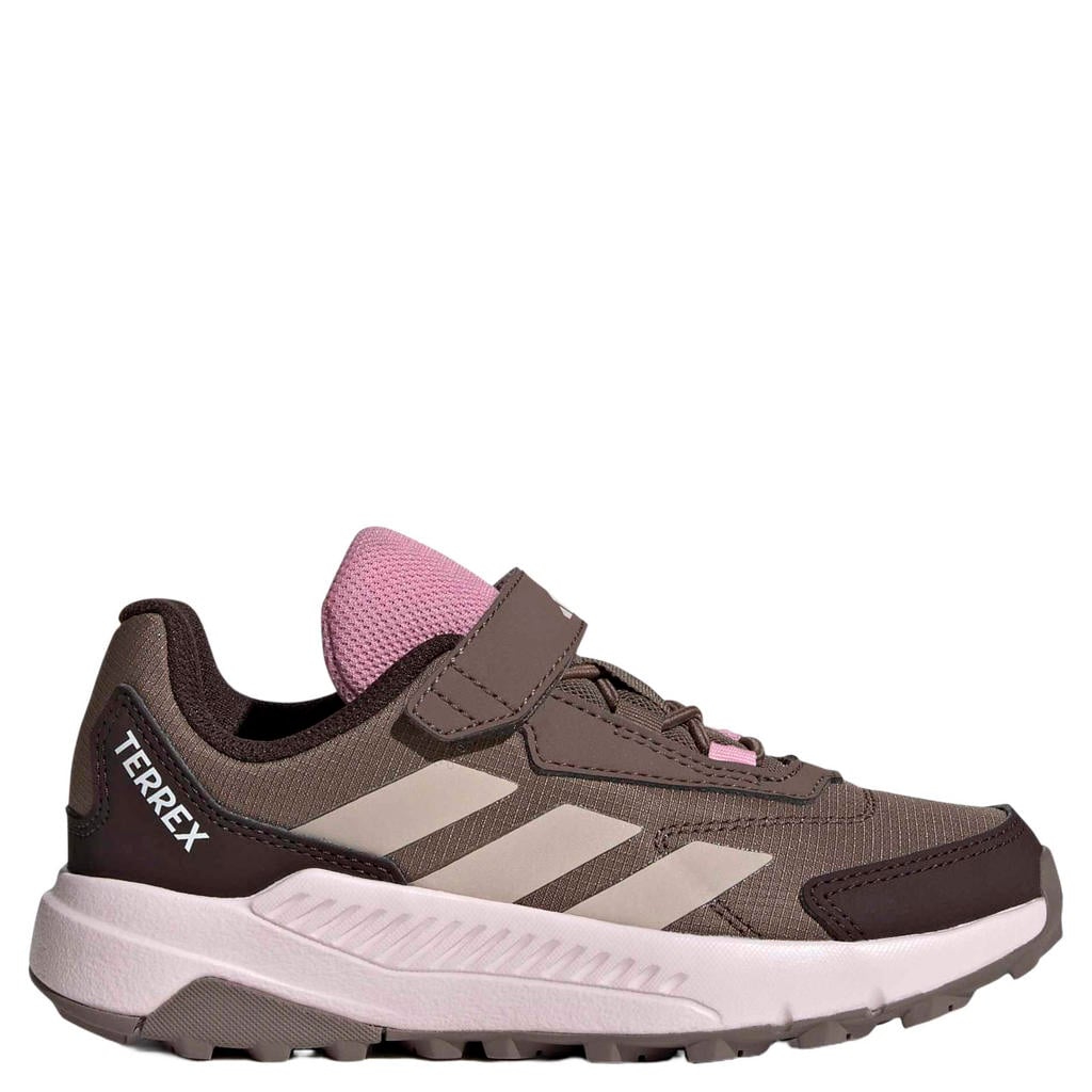 Bruin en roze jongens en meisjes adidas Terrex outdoorschoenen - van mesh-imitatieleer/voering: mesh/voetbed: eva met elastische veter- met klittenbandsluiting