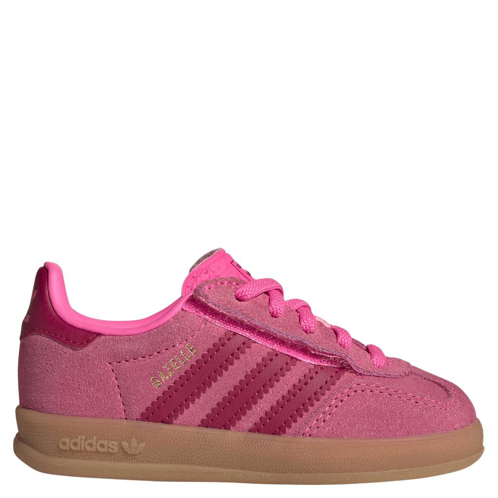 Fuchsia en rode jongens en meisjes adidas Originals Gazelle leren sneakers - van suède/voering: mesh/voetbed: eva met elastische veter- met klittenbandsluiting