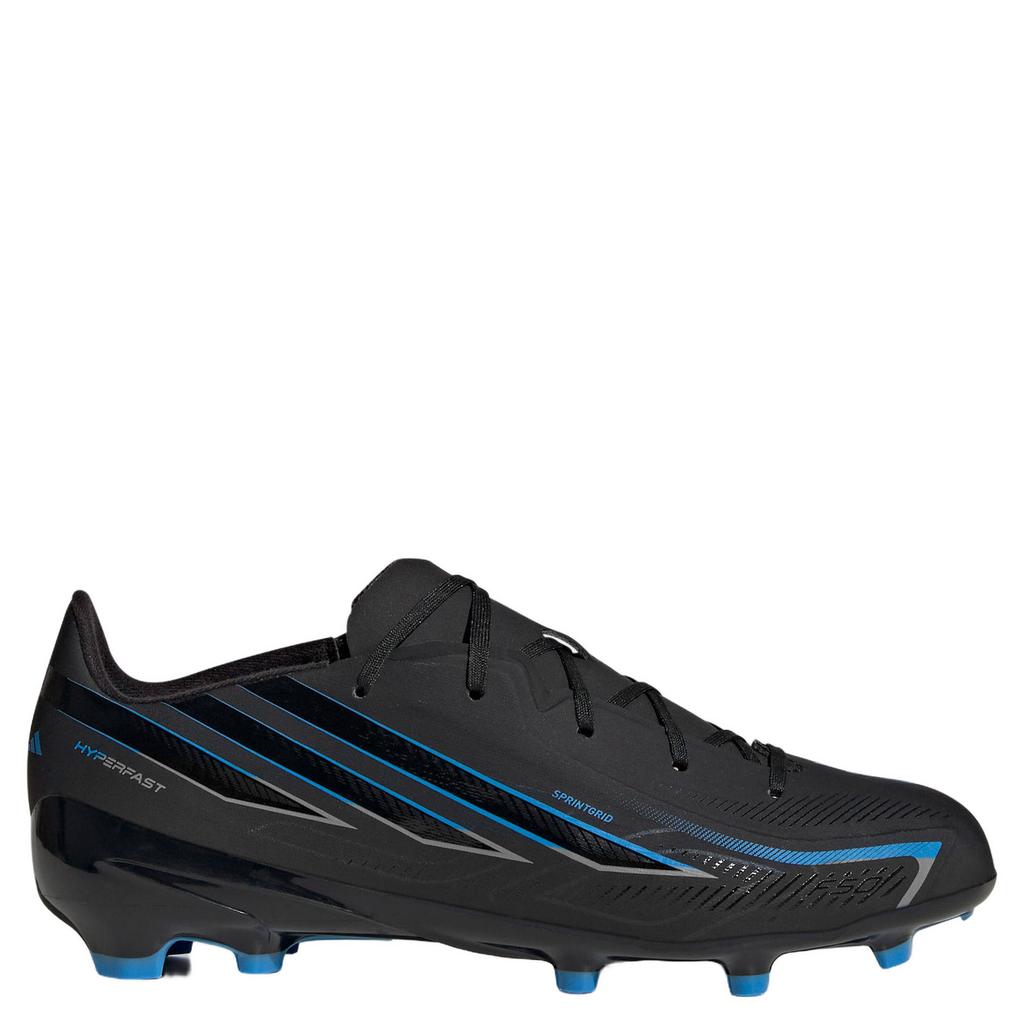 Zwart en blauwe jongens en meisjes adidas Performance F50 Hyperfast League junior voetbalschoenen - van imitatieleer/voering: mesh/voetbed: eva