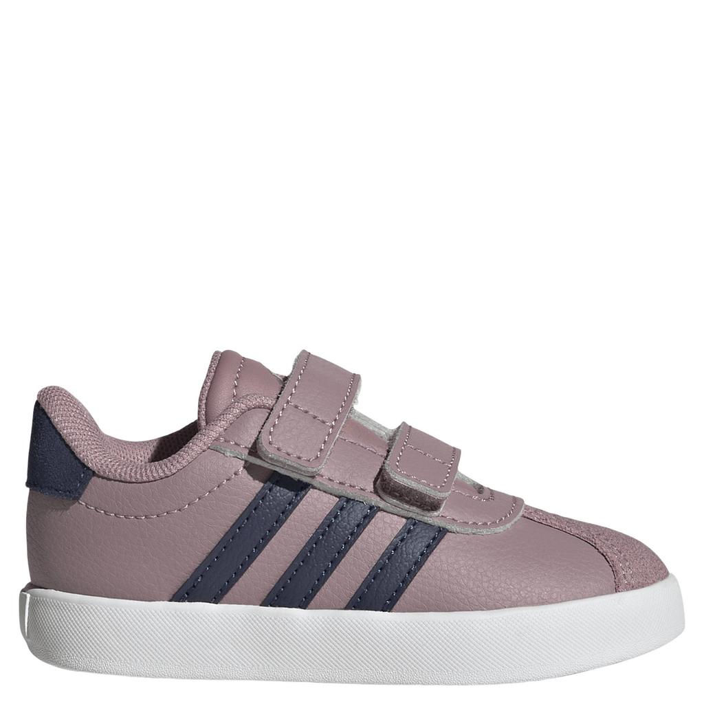 Roze en donkerblauwe jongens en meisjes adidas Sportswear VL Court 3.0 leren sneakers - van suède/voering: mesh/voetbed: eva met klittenband
