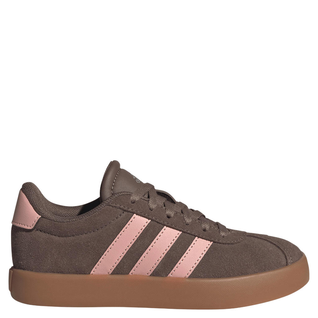 adidas Sportswear VL Court leren sneakers - bruin/lichtroze