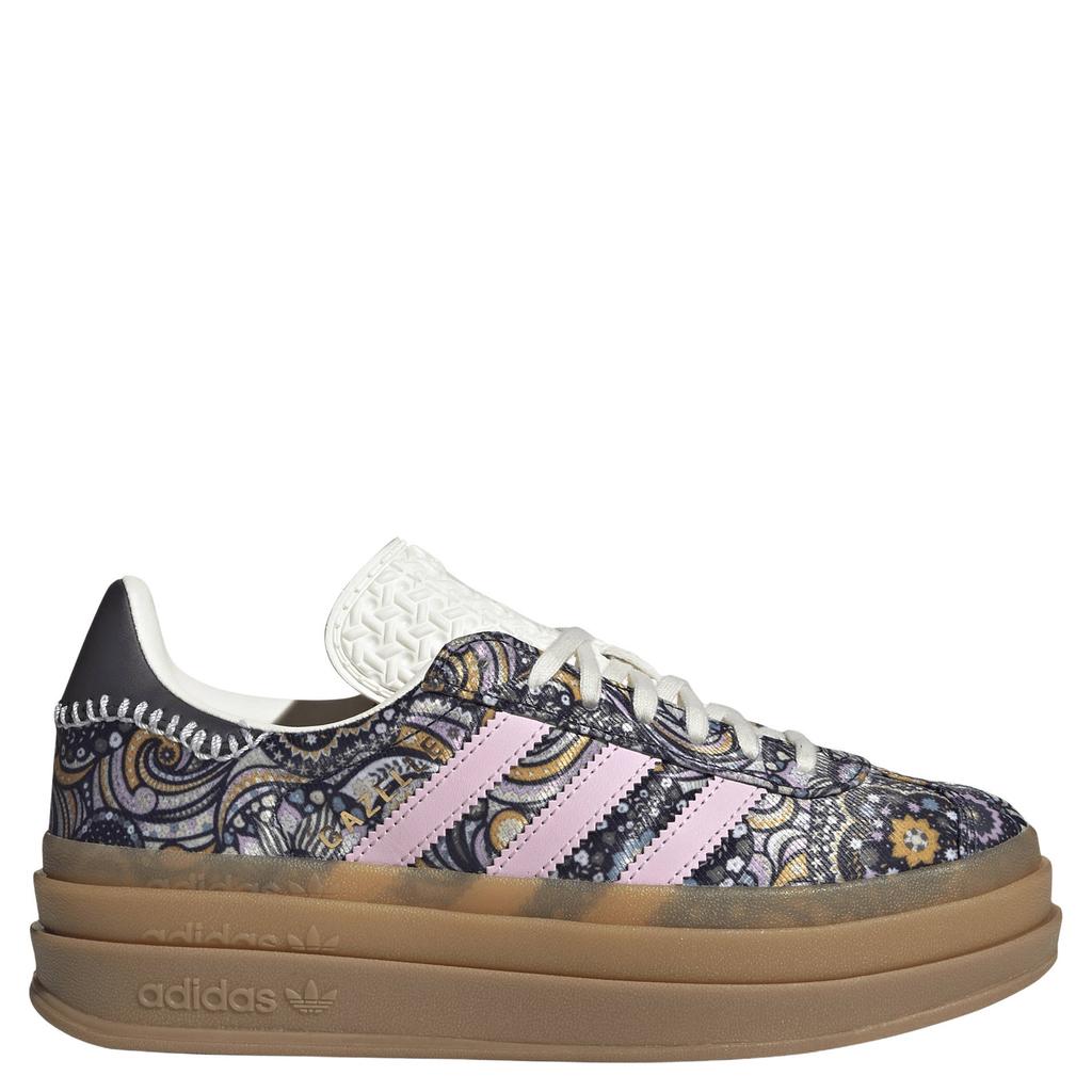 Donkerblauw en roze jongens en meisjes adidas Originals Gazelle leren sneakers - met veters