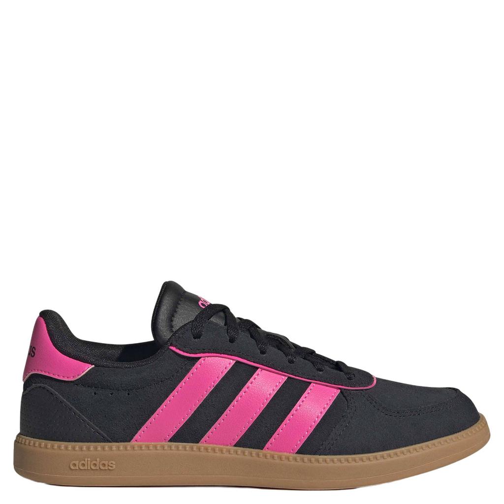 Zwart en roze jongens en meisjes adidas Sportswear Breaknet Sleek imitatieleren sneakers - met veters